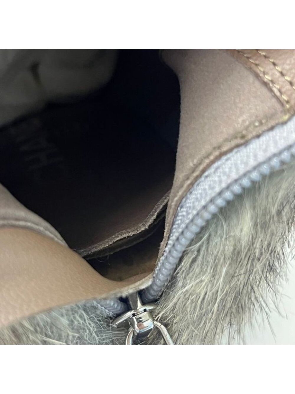 Chanel 10 AW Fur Short Boots Beige 36 - Picture 9 of 10